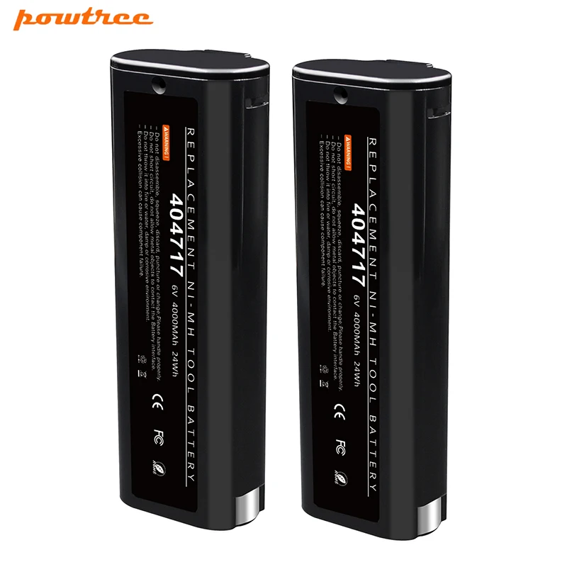 Сменный никель металлогидридный аккумулятор Powetree 6 в 4000 мач для Paslode 404717 B20544E IM350A