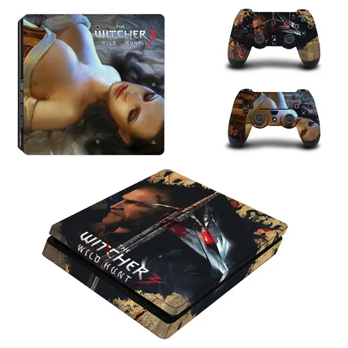 P4SQB0231 Wild Hunter полная лицевая панель PS4 тонкая кожа Виниловая наклейка, стикер для Playstation 4 консоль и контроллер PS4 наклейка - Цвет: P4SQB0231