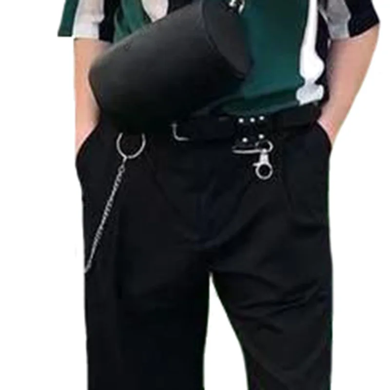 Металлическая цепочка кошелек 25 мм с большим кольцом серебристого цвета