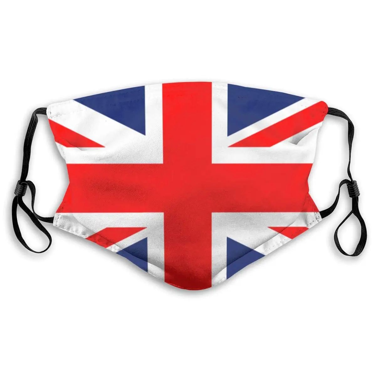 

United Kingdom Flag Washable Reusable Mask, Anti Dust Half Face Mouth Mask For Kids Teens Men Women With Adjustable Ear Loops