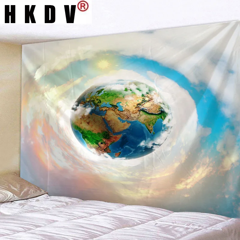 

HKDV Planet Universe Digital Printed Tapestry Wall Hanging Wall Covering Rugs Background Cloth Beach Mat Blanket Home Decor