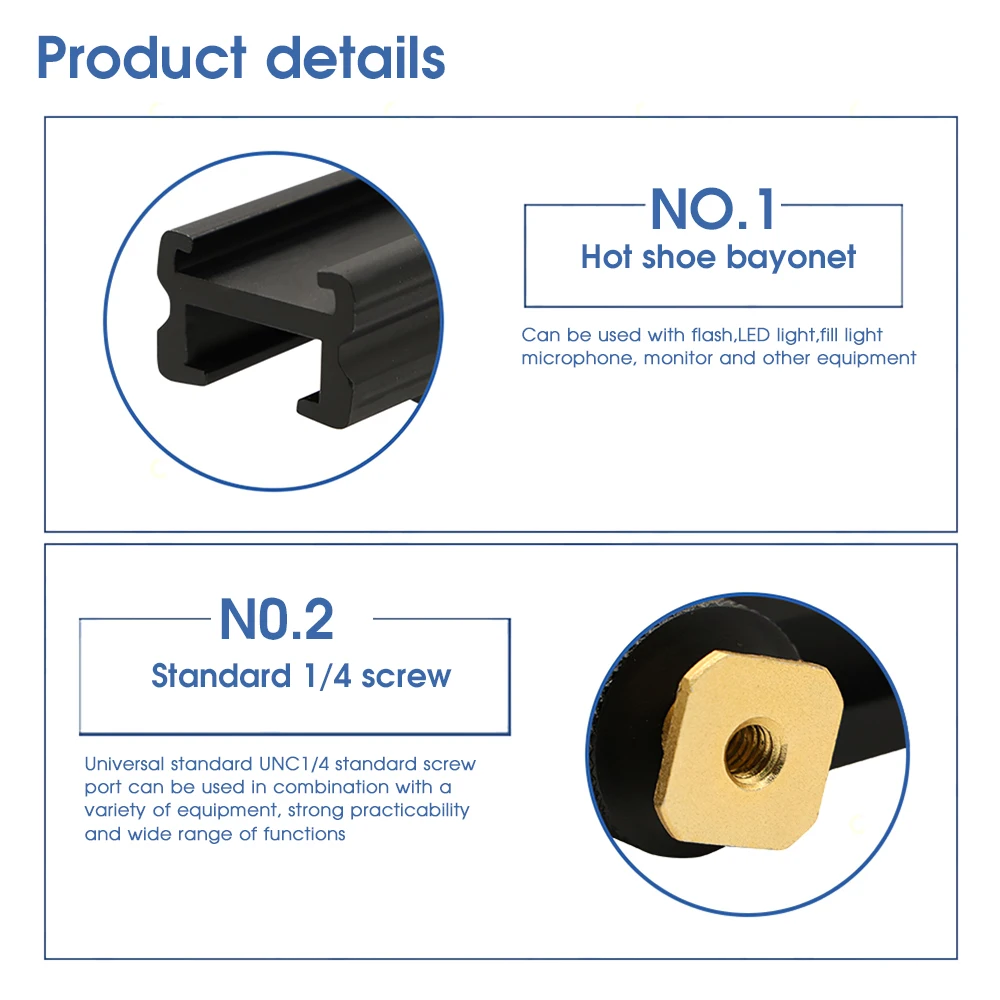 Travor Camera Extension Rail Handheld Bracket Bar Carrying Elements for On-Camera Video Light Ring Microphone | Электроника