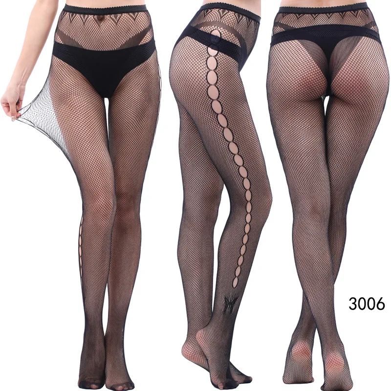 Lady Women Pantyhose Sexy Hollow Solid Fishnet Tights Clothes For Jacquard Black Lace Lingerie Stocking | Женская одежда