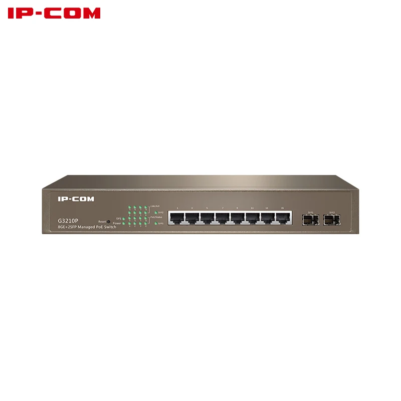 IPCOM G3210P 8-Порты и разъёмы Gigabit + 2 * SFP управляемый коммутатор питания через Ethernet
