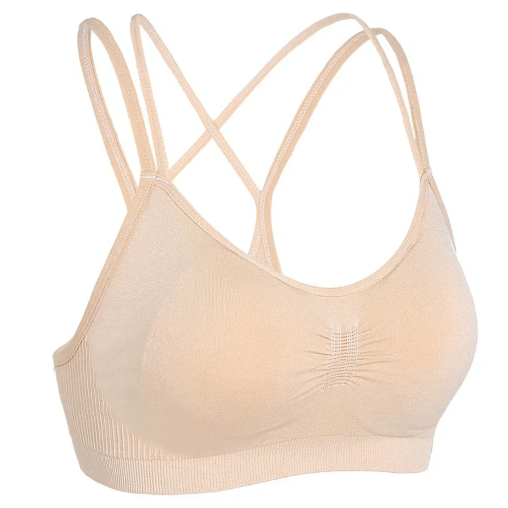 1 шт. Женский Летний Эластичный Спортивный бюстгальтер с открытой спиной и