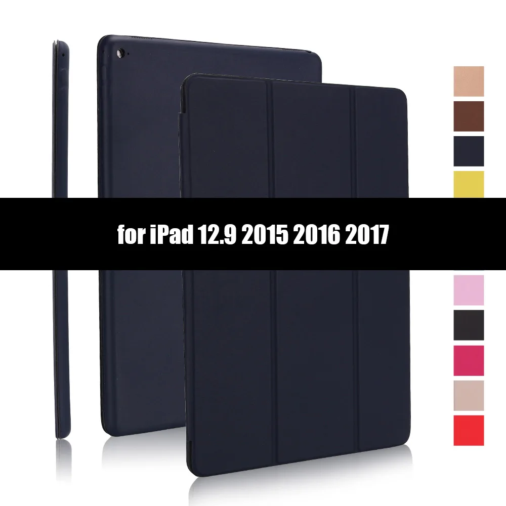 Dark Blue-1 Ультратонкий умный чехол для iPad Pro 12,9, складной чехол-книжка из искусственной кожи s для iPad Pro 12,9 Pro 11 12,9 - Цвет: Dark Blue-1