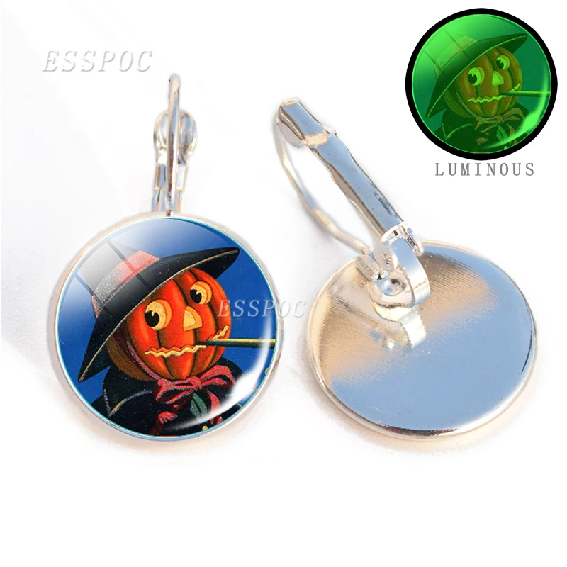 Серьги с изображением сахара черепа Дня мертвых в простом стиле Стеклянные