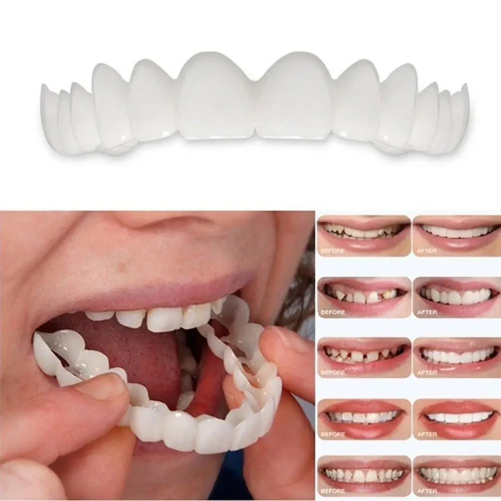 1 шт. зубной протез Smile Cosmetic Teeth удобный шпон покрытие верхнее отбеливание зубов оснастка на улыбку зубы косметические протезы