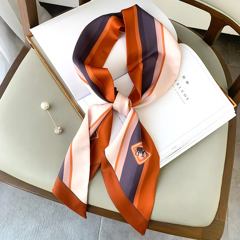 Новинка 2020 настоящие зимние хиджабы в полоску узкие полосы шарфы для женщин Chun Xia