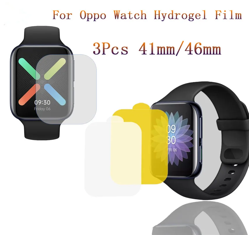 2020 Модные пленки из гидрогеля TPU, устойчивые к царапинам, для Oppo Watch 2 46 мм / 41 мм Спортивные умные пленки защитного экрана новые.
