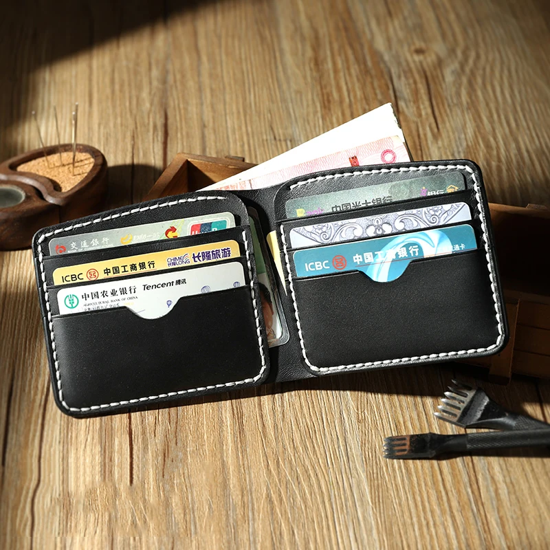 Натуральная коровья кожа оригинальный роскошный мужской кошелек ручной работы