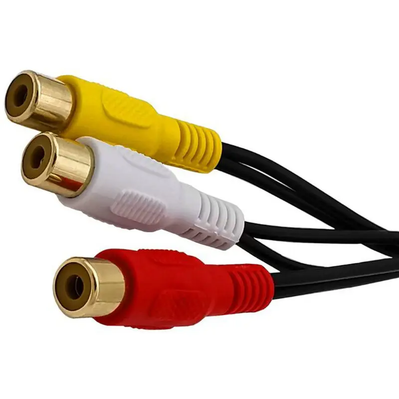 

Gold-Plated 3 RCA Female To 6 RCA Male Plug Splitter Cable Audio TV DVD Video Adapter AV Cable 30cm