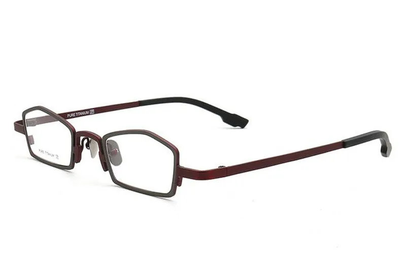 

High Quality Pure Titanium Glasses Frame Vintage Women Full Rim Optical Eyewear Clear Lens Prescription Myopia Eyeglasses Men