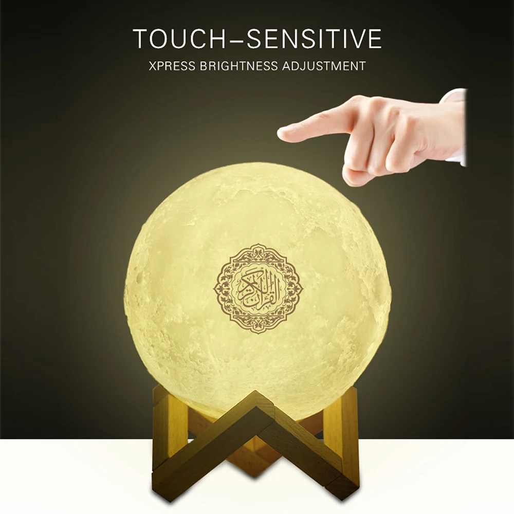 Светодиодный светильник луна лампа Беспроводной Bluetooth Коран Динамик Красочные