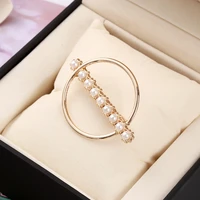 enrmiiv round pearl brooch anti peeping buckle simple brooch geometric brooch temperament commuter casual chest accessories