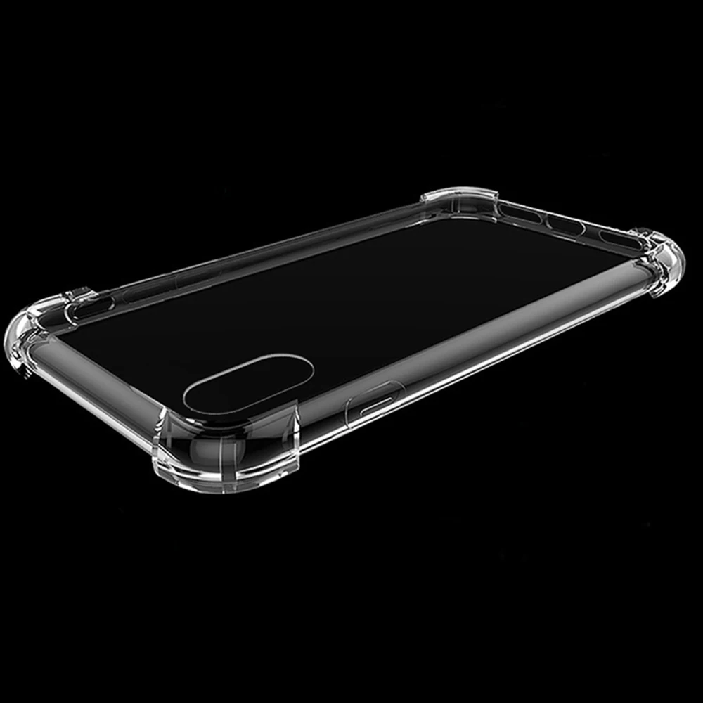Противоударный прозрачный чехол из ТПУ для iPhone X XS XR Max 8 7 6 6S Plus прозрачная