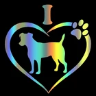 Наклейки разных размеровцветов, виниловые наклейки на машину г., S51552, с надписью I Love My Jack Russel Terrier, для собак, животных, мотоциклов, декоративные аксессуары