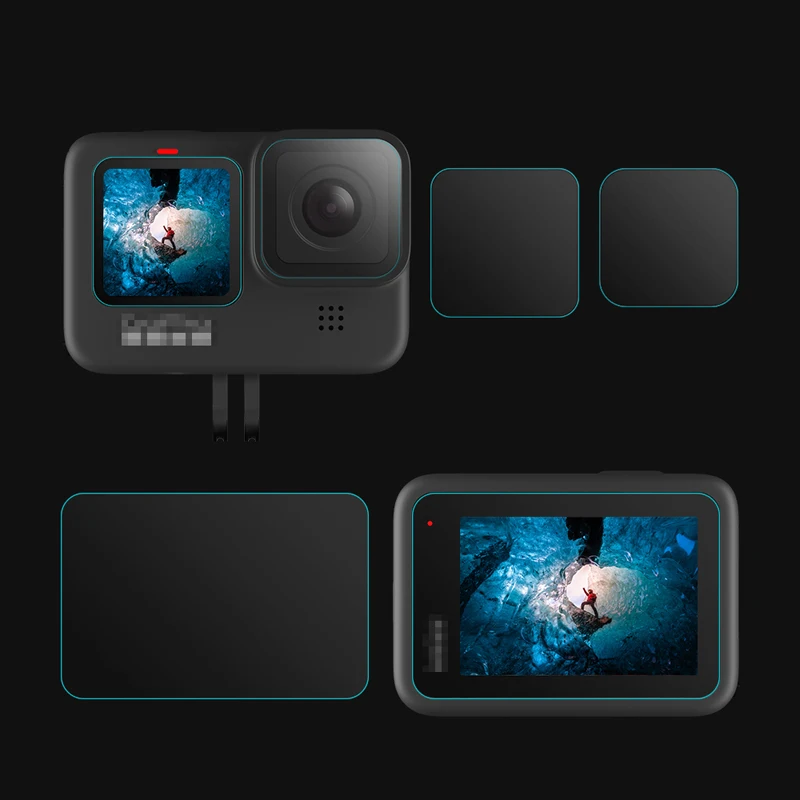 Защитная пленка для объектива камеры GoPro Hero 9 из закаленного стекла защитная HD
