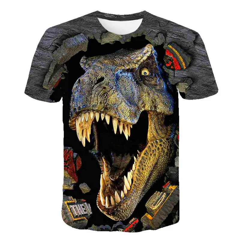 

3D Dinosaur T shirt Kids Printed Dino Tshirt Funny Summer Jurassic Park Tops Cartoon Jurassic Offline Park Boys Girls Clothes