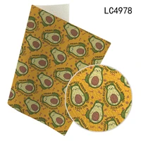 faux pu leather fabric sheet litchi avocado fruit pattern printed pu fabric for hair bow phone cover diy projects 30x136cm
