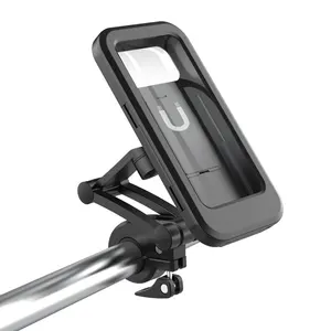 adjustable waterproof motorcycle bicycle phone holder bike handlebar magnet stand case mobile rotatable bracket bag gps mount free global shipping