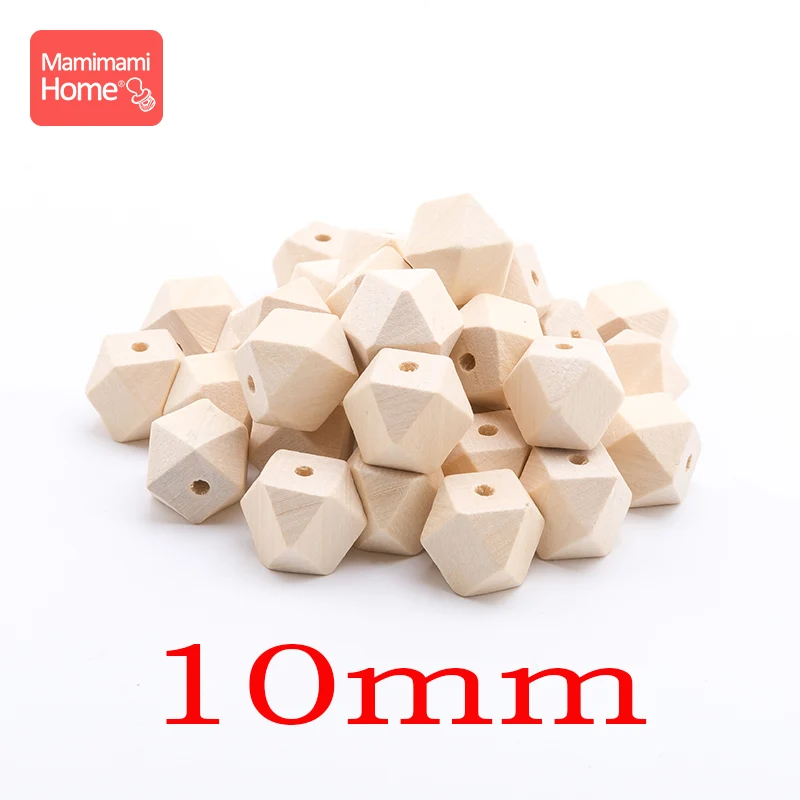 10mm 5 шт. 10 мм-20 мм кленовый, деревянный шестигранные бусины детский Прорезыватель своими руками браслеты для кормления Соска-Подвеска деревянные пустые детские товары игрушки - Цвет: 10mm