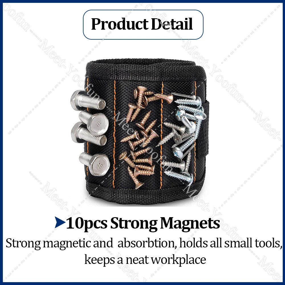 Magnets Wrist Bag Magnetic Bracelet Tool Storage Bag Repair Tool Magnetic Wristband Holding Screws Storage Tool Holder metal tool chest