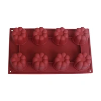 1pc baking tools flower shape silicone mold 8 cavity cannel%c3%a9s moulds dessert pudding mould