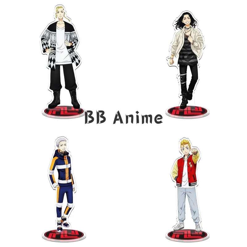 

Anime Tokyo Revengers Flag Style Acrylic Stand Figure Model Desktop Manjiro Ken Takemichi Kazutora Model Gift Keychain Props