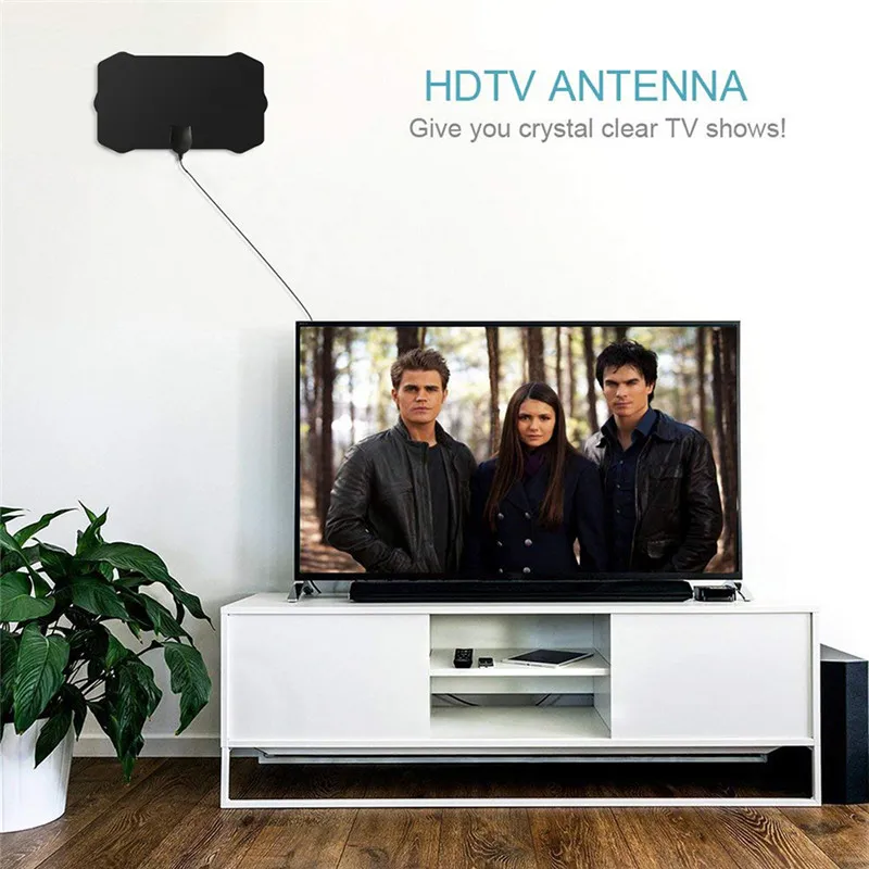 HDTV 1080p HD Digital TV Antenna 50 Miles Reception Range Indoor VHF UHF TV Antenna TV Antenna Easy To Install