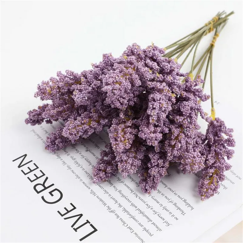 Недорогой искусственный цветок лаванды материал для дома свадьбы оптовая
