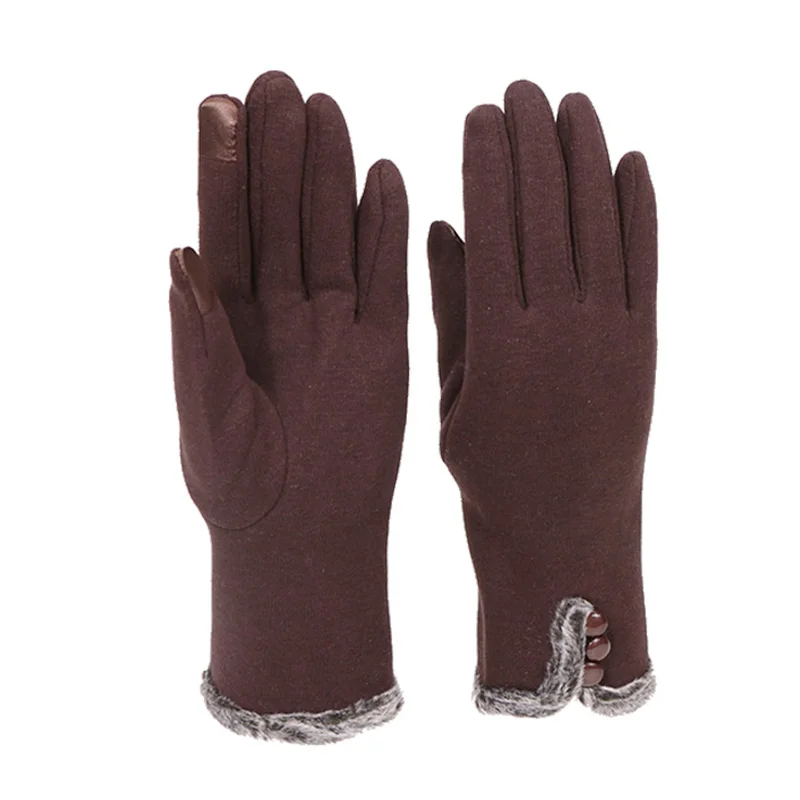 Новинка 2019 модные женские перчатки плотные для сенсорного экрана зимние и