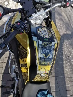 KODASKIN 3D печатная наклейка на топливный бак для F750GS желтый|Наклейки и стикеры| |