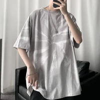 oversized t shirt men short sleeve o neck print retro japan style hip pop hararjuku male clothing unisex cotton vintage top