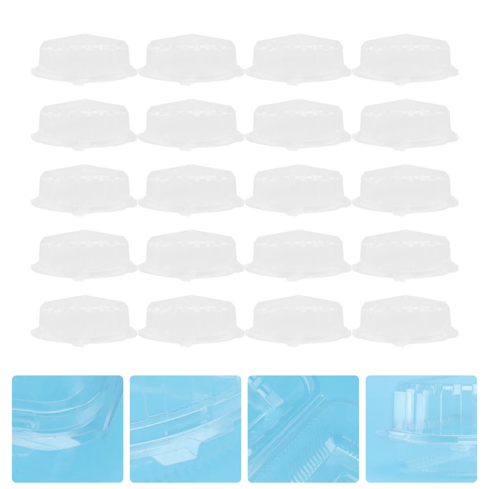 

50PCS Cheese Transparent Packaging Box Cake Bread Storage Box Bakery Food Box