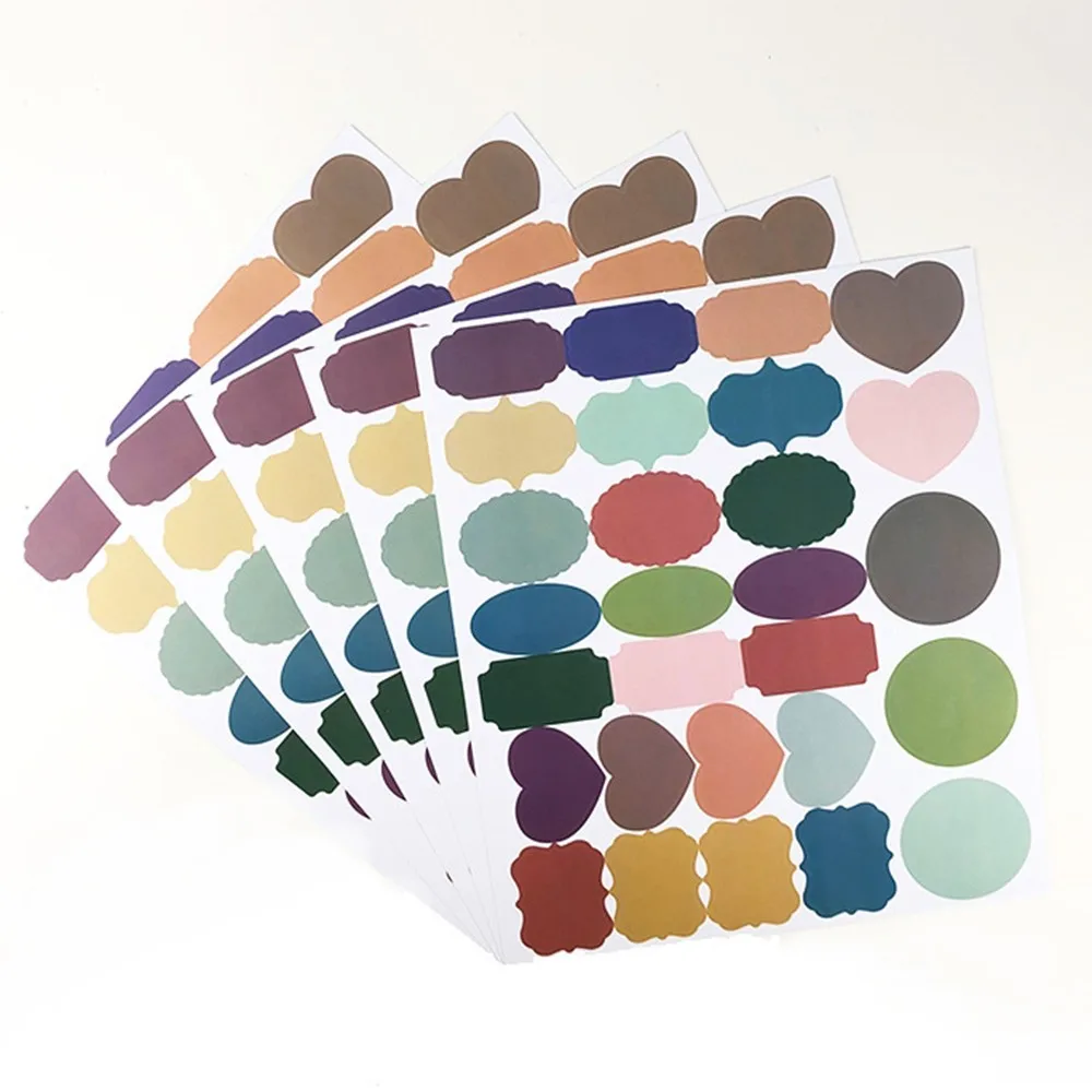 1 шт. креативная наклейка Morandi герметичная цветная этикетка Водонепроницаемая