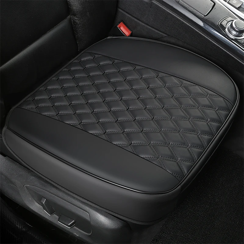 

Breathable Leather Car Seat Cover Mat Universal Cushion Protector Mat Pad With Pocket Fit Automotive Interior Truck Suv Van