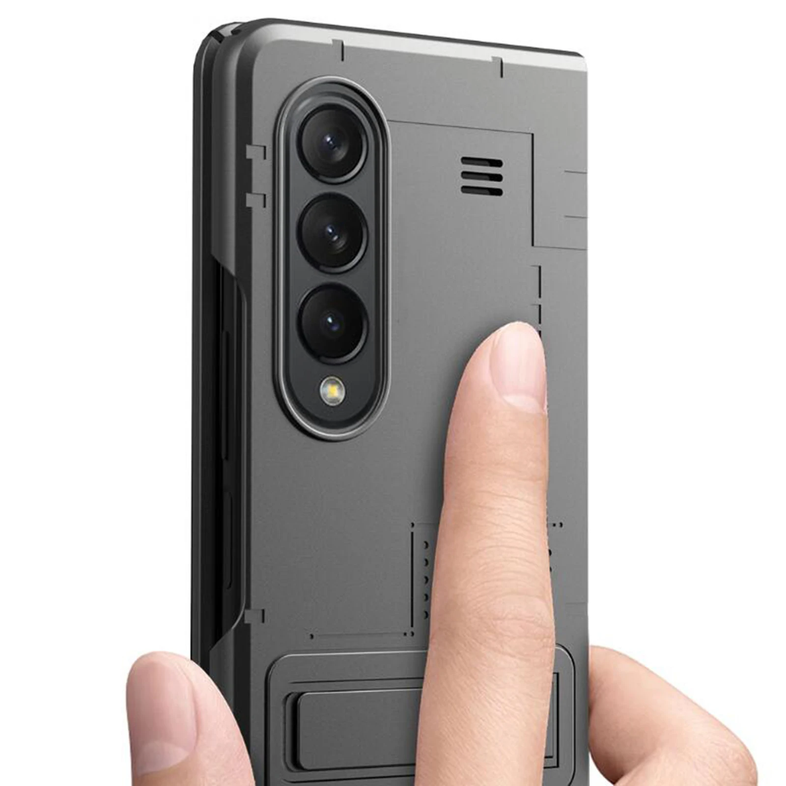 

Противоударный складной чехол для телефона из поликарбоната, объектив камеры, металлический кронштейн для Samsung Galaxy Z Fold3