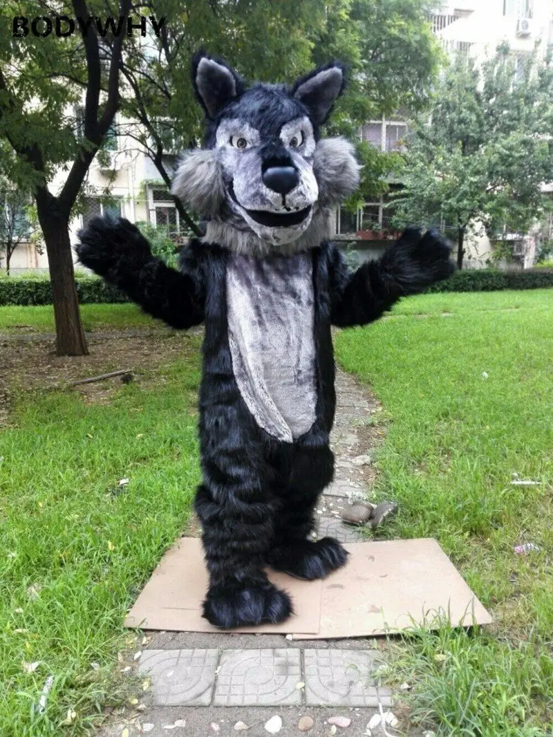Костюм талисмана собаки волка высокого качества костюмы ручной работы для