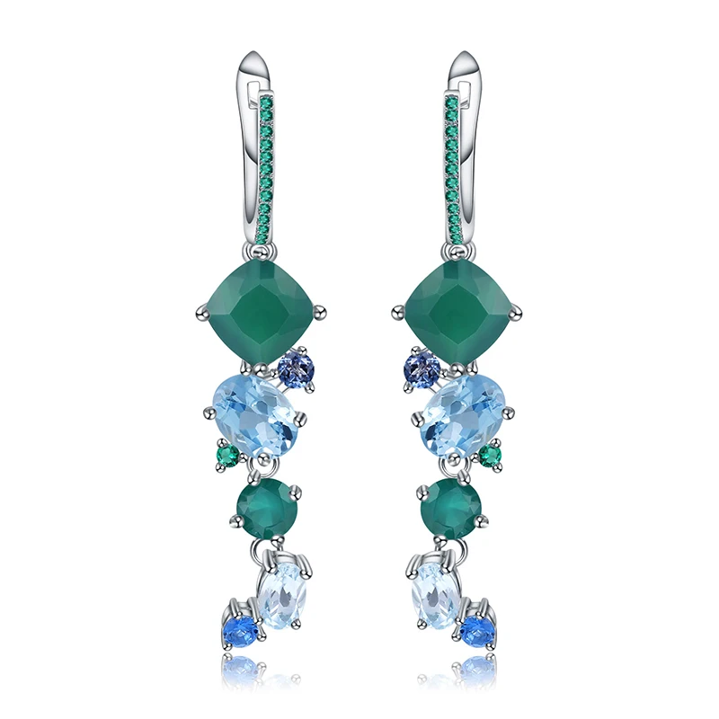 

Topa Green Agate Earrings 210316-24