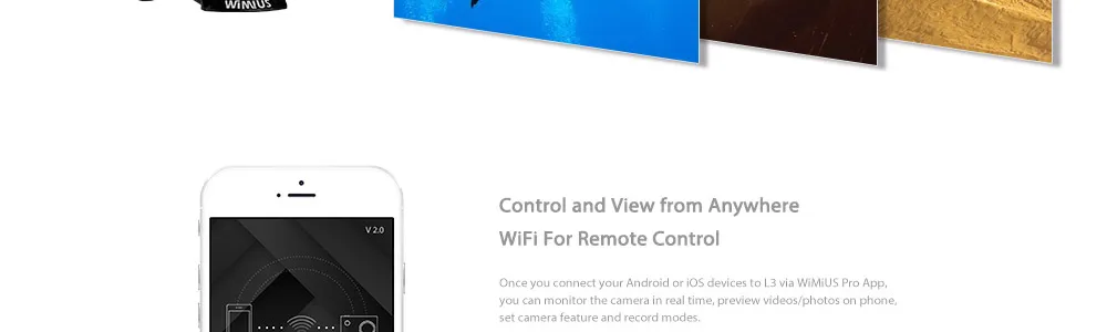 WIMIUS 4K Ultra HD спортивная экшн-камера WiFi 170D уличная спортивная камера Экшн-камера 40 м водонепроницаемая видео запись камеры для шлемов