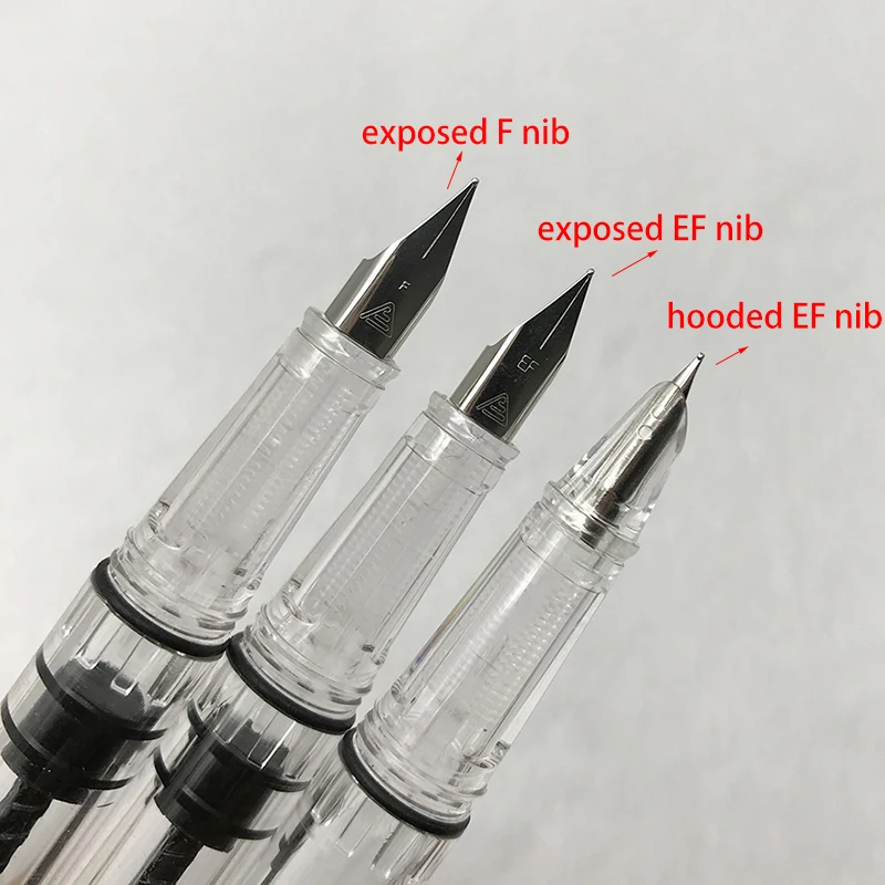 1 шт. матовая черная авторучка F/EF с капюшоном Перо на выбор пластиковые