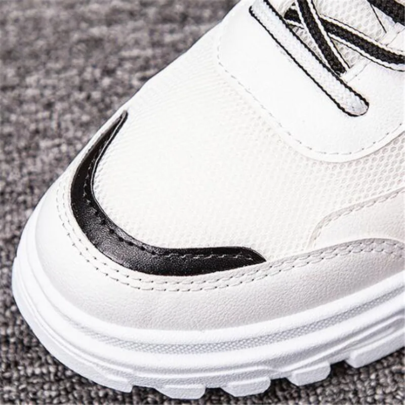 Мужские дышащие кроссовки на шнуровке Белые Повседневные для улицы европейские