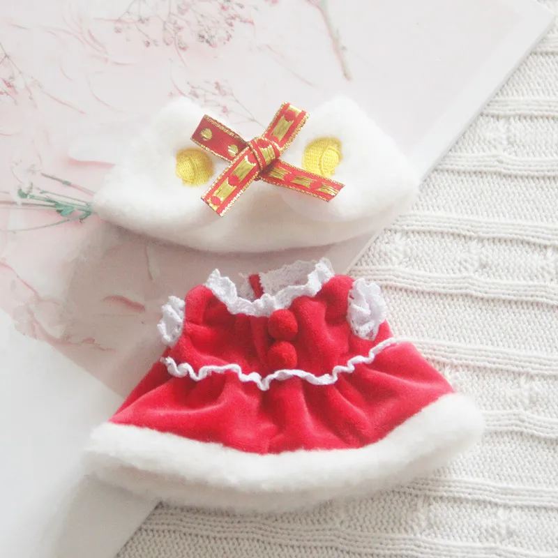 

20cm exo star doll doll New Year fuzi ingot shawl red dress 20cm aidou doll clothed doll accessories