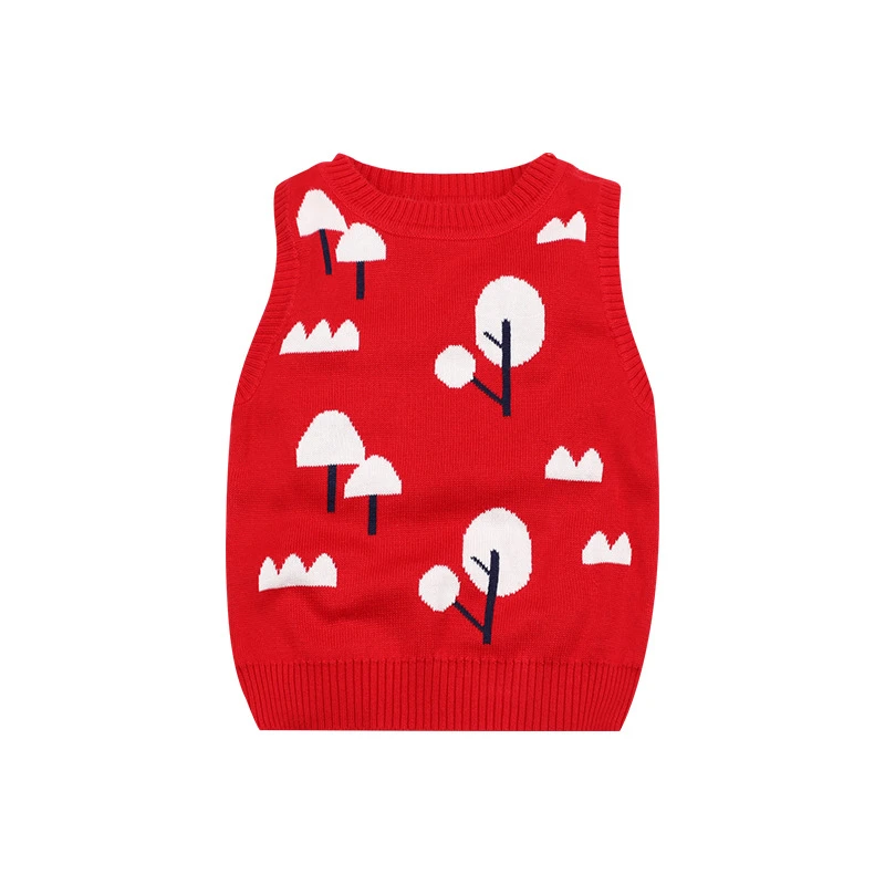 Милый жилет с рисунком для младенцев детский вязаный сезон весна-осень