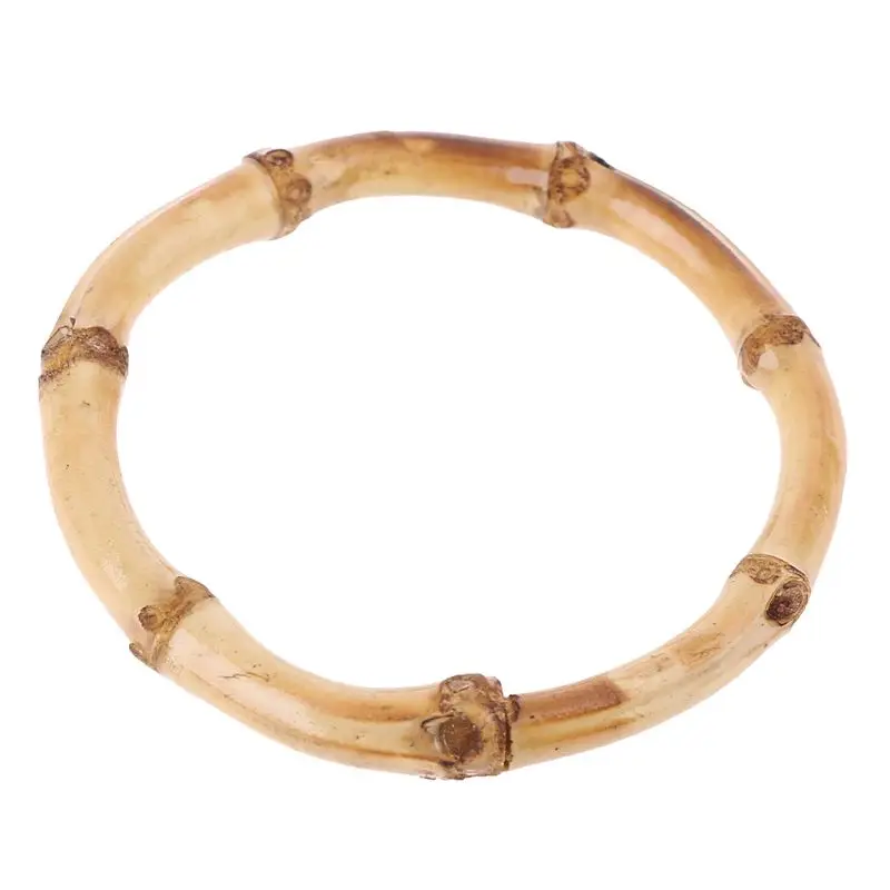 

1 x Round Bamboo Bag Handle for Handcrafted Handbag DIY Accessories