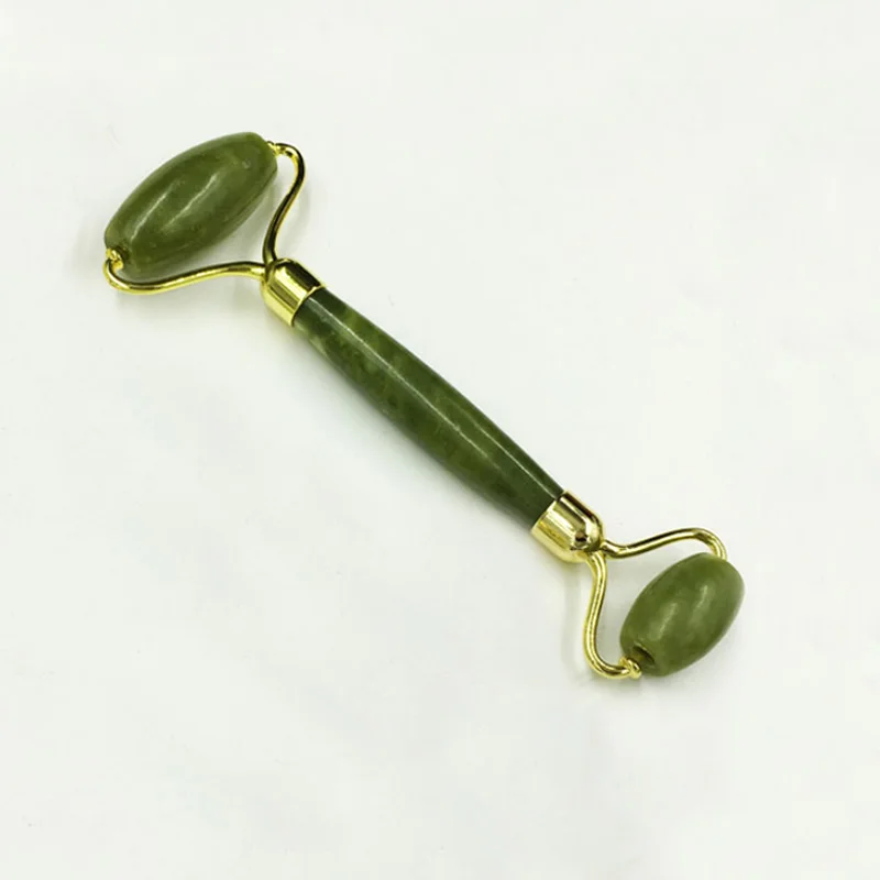 100% натуральный нефритовый роликовый лицевой массажный ролик с двойными