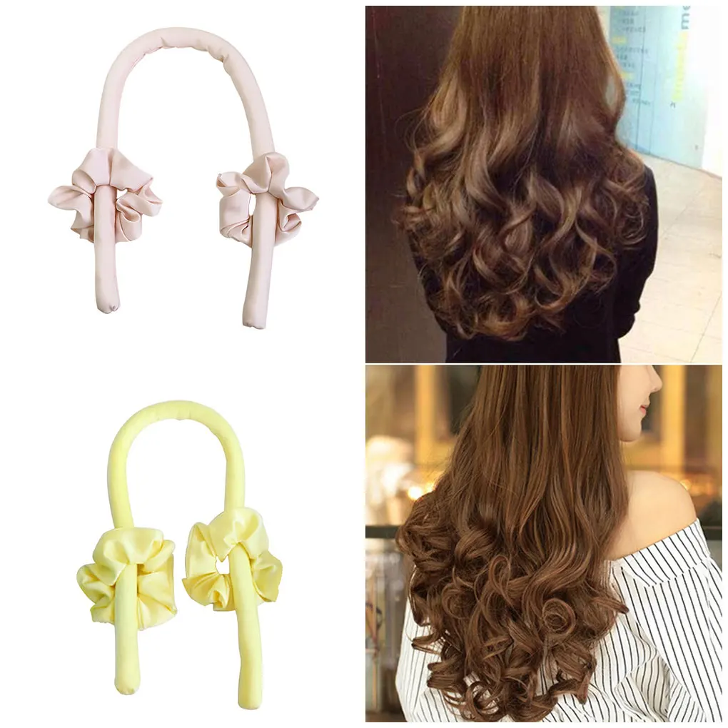 Heatless щипцы стержень повязка на голову не нагревается локоны ленты бигуди мягкий