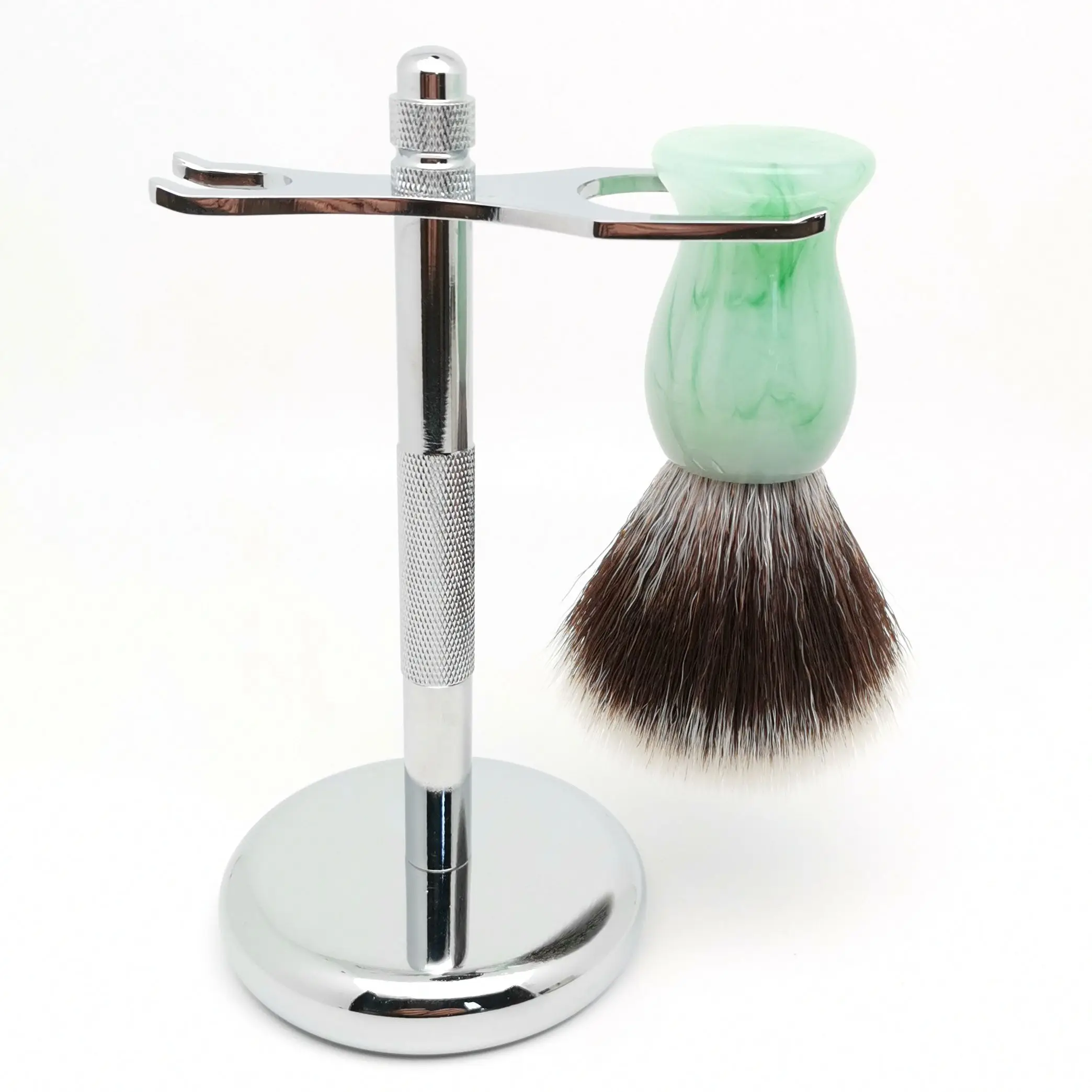 TEYO Synthetic Shaving Brush and Shaving Stand Set for Wet Shave Tool