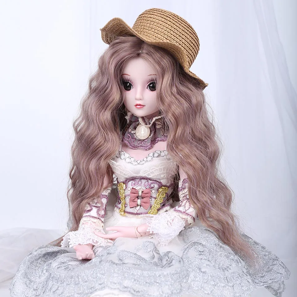 Allaosify серебристо серый Боб Длинные прямые и кудрявые челки 1/3 1/4 BJD парики из